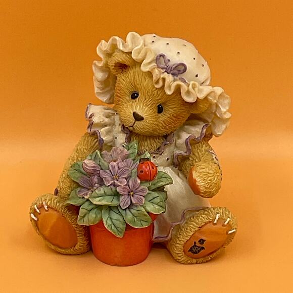 Cherished Teddies Violet 1995 Blessings Bloom When You Are Near Enesco 156280 - Picture 1 of 7